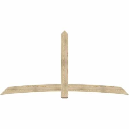 Ekena Millwork Bellingham Rough Sawn Timber Gable Bracket, Douglas Fir, 108"W x 54"H x 2"D x 6"F, 12/12 Pitch GBW108X54X0206BEL00RDF